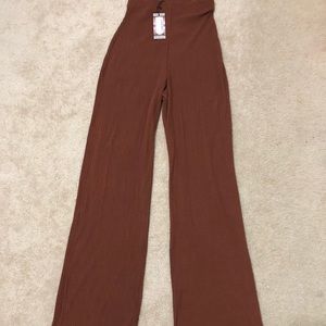 Ribbed flare pants